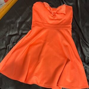 Wet Seal Strapless Coral Dress